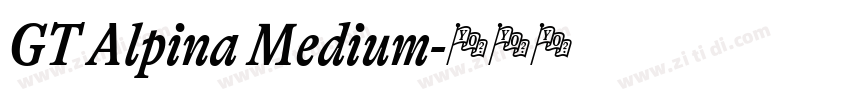 GT Alpina Medium字体转换